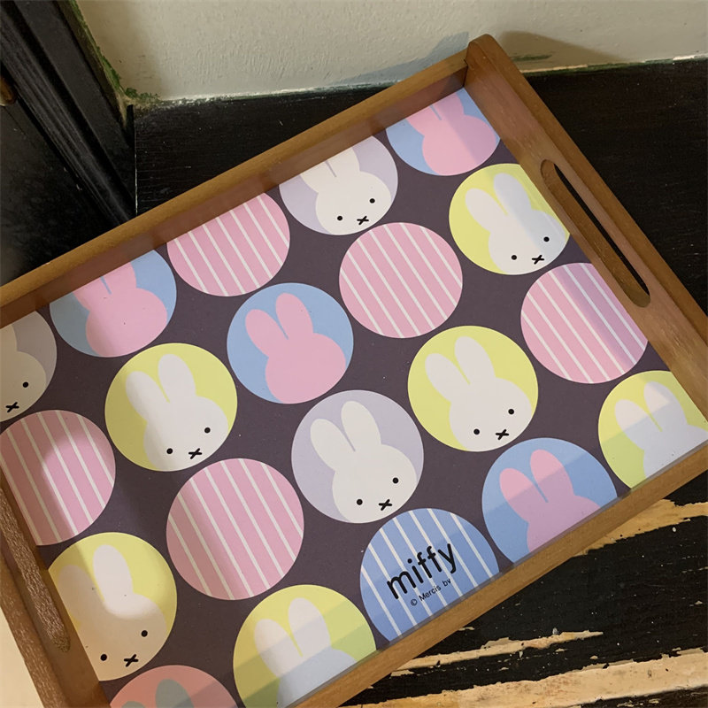 Wooden Serving Tray - Kawaii Classic Rabbit Wooden Tea Tray