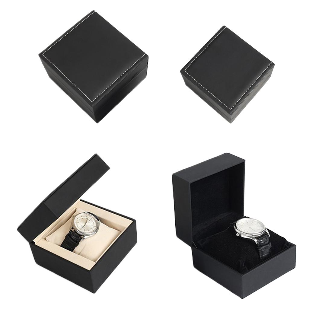Velvet Jewelry Box - PU Leather Men Watch Box Organizer
