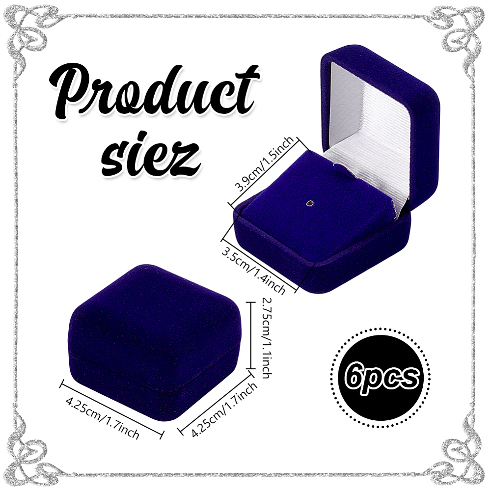 6pcs Velvet Badge Display Box  - Velvet Jewelry Box 评论和价格