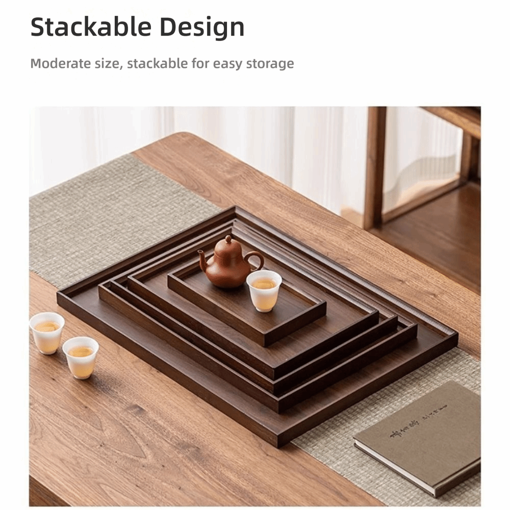 Decorate Tray Natural Bamboo B - Wooden Serving Tray 评论和价格