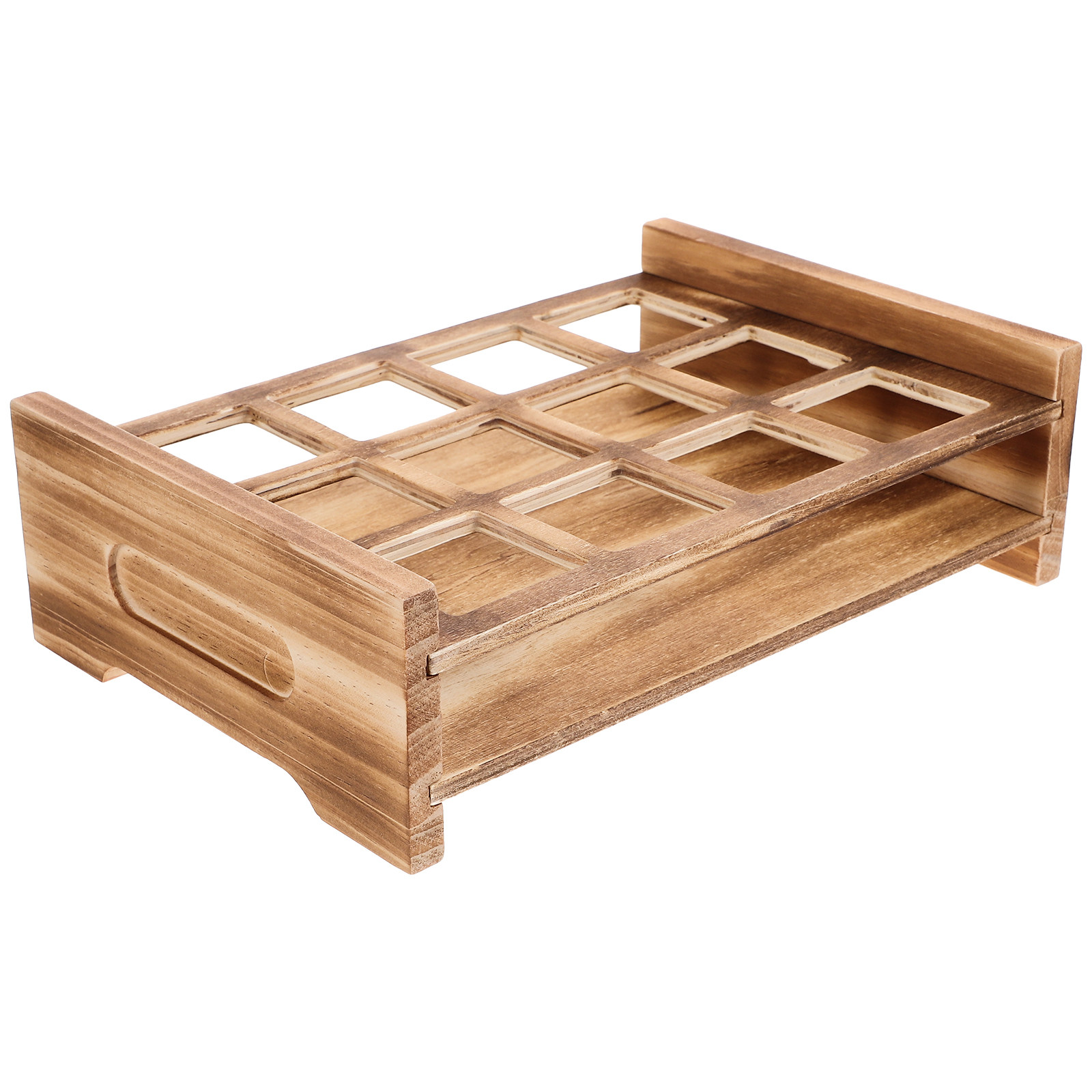 Wooden Shot Glasses Storage Tr - Wooden Serving Tray 评论和价格