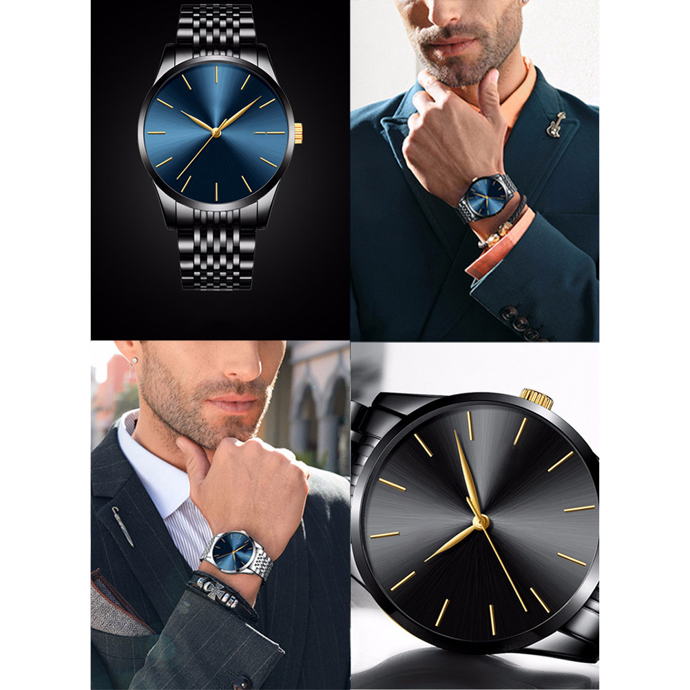 Men Stainless Steel Quartz Wat - Luxury Lifestyle Gifts 评论和价格