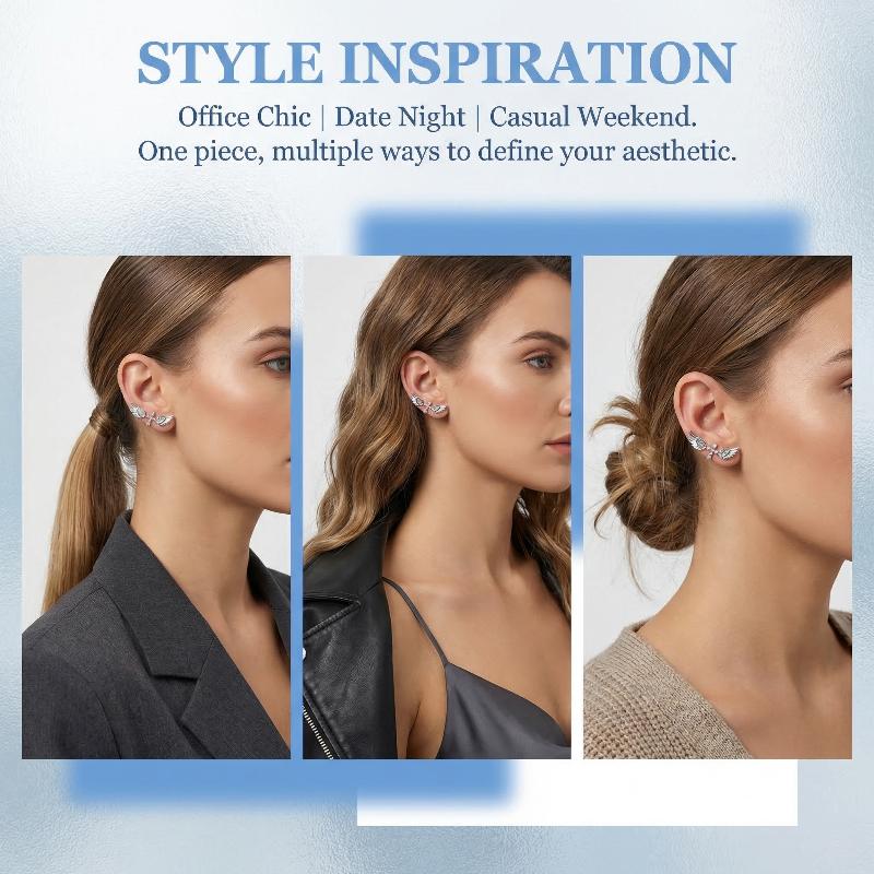Angel Wings Cross Earrings Lux - Luxury Lifestyle Gifts 评论和价格