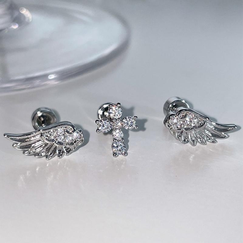 Angel Wings Cross Earrings Lux - Luxury Lifestyle Gifts 评论和价格