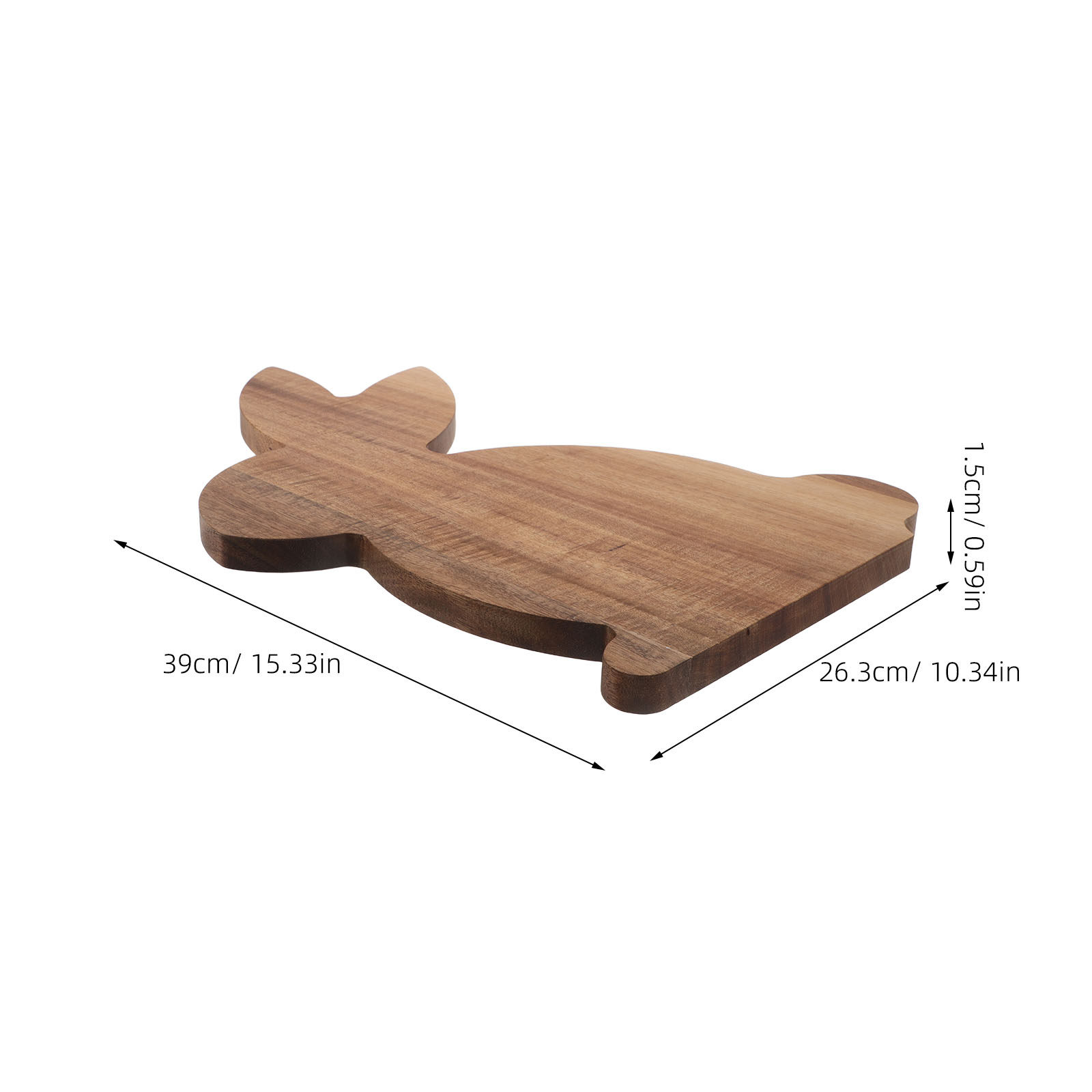 Rabbit Shaped Wooden Cutting B - Wooden Serving Tray 评论和价格