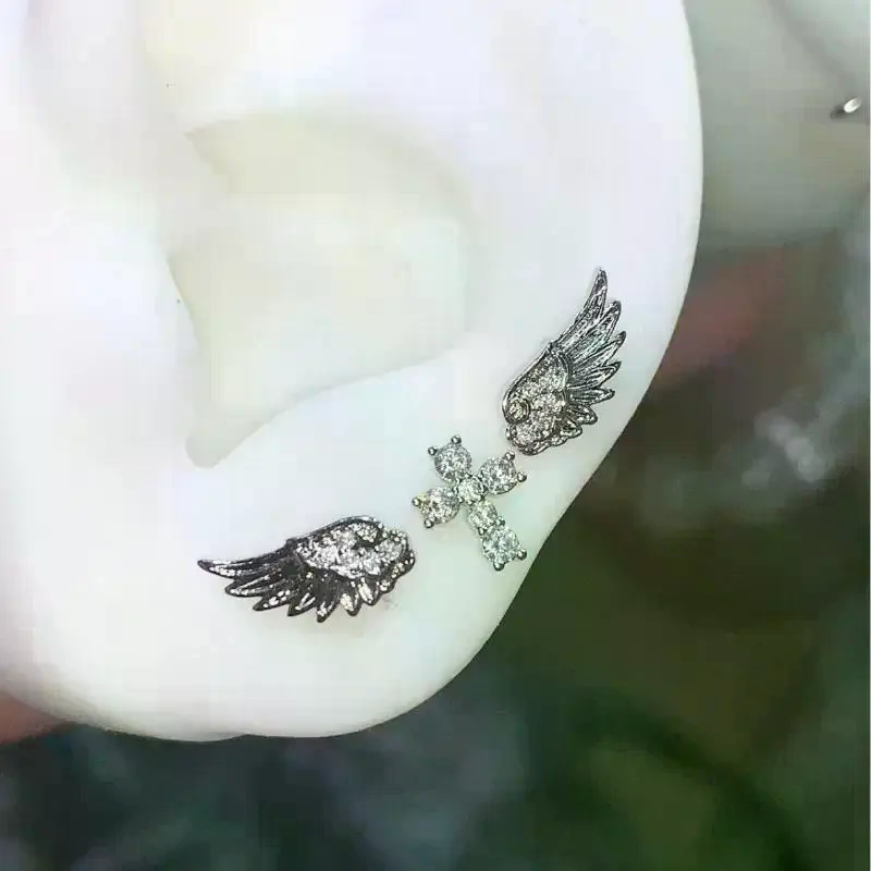 Angel Wings Cross Earrings Lux - Luxury Lifestyle Gifts 评论和价格
